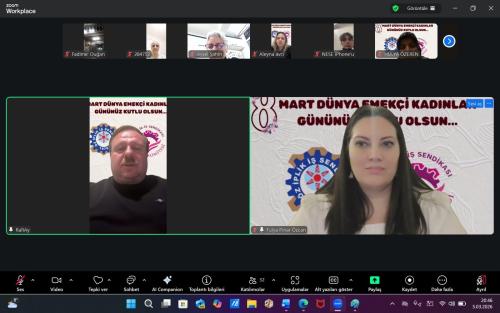 ÖZ İPLİK İŞ SENDİKASI KADIN KOMİTESİ 8 MART DÜNYA EMEKÇİ KADINLAR GÜNÜ İÇİN BİR ARAYA GELDİ
